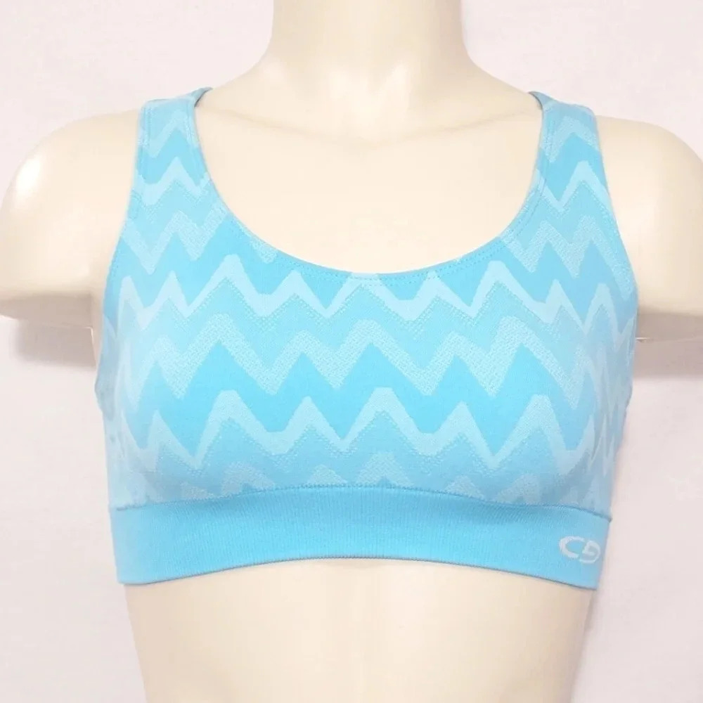 XS X-SMALL Champion N9525 Duo Dry Max Racerback‎ Wire Free Sports Bra  Blue